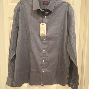 UNTUCKit Men's Navy Striped Button Down Shirt